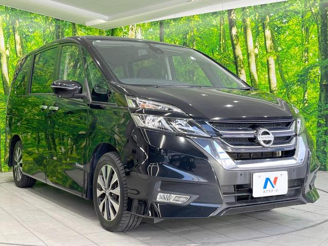 セレナ ハイウェイスター 純正ナビ 衝突被害軽減システム プロパイロット 両側電動ドア 後席モニター 全周囲カメラ コーナーセンサー スマートキー ビルトインETC 純正16インチアルミ 車線逸脱警報 オートライト(17枚目)