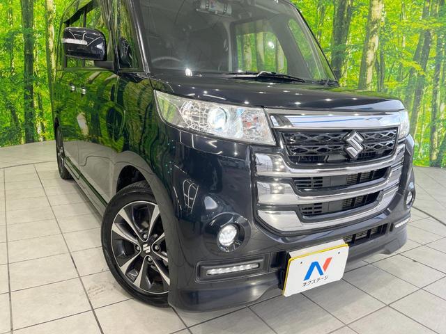 スペーシアカスタムＺ ターボ　両側電動ドア　ＳＤナビ　バックカメラ　衝突被害軽減システム　禁煙車　シートヒーター　スマートキー　ＨＩＤヘッド　クルコン　純正１５インチアルミ　車線逸脱警報　オートライト　オートエアコン（12枚目）