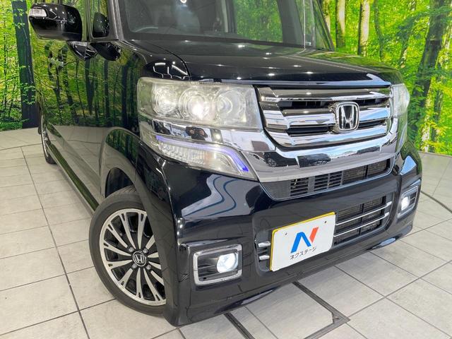 N-BOXカスタム G ターボSSブラックスタイルパッケージ 純正SDナビ 衝突被害軽減システム 両側電動ドア バックカメラ ハーフレザーシート スマートキー HIDヘッド ビルトインETC 純正15インチアルミ オートライト オートエアコン(12枚目)