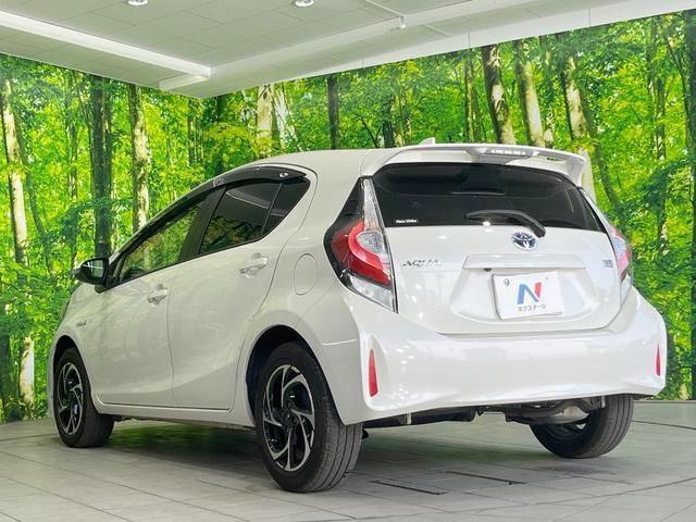 アクア Ｇソフトレザーセレクション　エアロ　バックカメラ　衝突被害軽減システム　禁煙車　合皮シート　スマートキー　ＬＥＤヘッド　ビルトインＥＴＣ　クルコン　純正１５インチアルミ　オートハイビーム　車線逸脱警報　オートライト（23枚目）