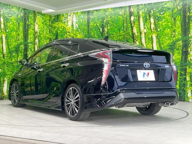 プリウス Ｓセーフティプラス　フルエアロ　ＳＤナビ　バックカメラ　衝突被害軽減システム　レーダークルーズ　禁煙車　レザー調シート　コーナーセンサー　スマートキー　ＬＥＤヘッド　ビルトインＥＴＣ　車線逸脱警報　オートライト（26枚目）