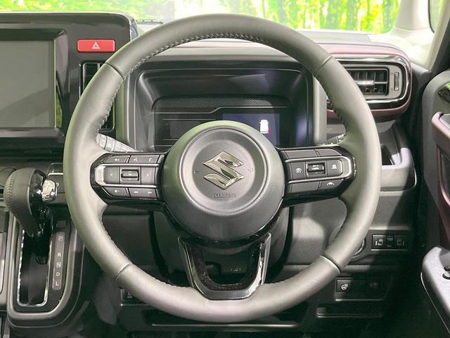 スペーシアカスタム ハイブリッドＸＳ　届出済未使用車　両側電動ドア　衝突被害軽減システム　レーダークルーズ　ハーフレザーシート　コーナーセンサー　スマートキー　ＬＥＤヘッド　純正１５インチアルミ　オートハイビーム　車線逸脱警報（11枚目）