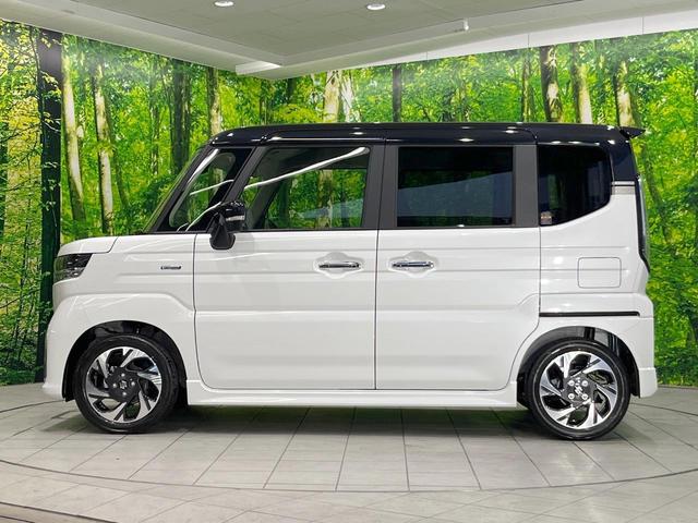 スペーシアカスタム ハイブリッドＸＳ　届出済未使用車　両側電動ドア　衝突被害軽減システム　レーダークルーズ　ハーフレザーシート　コーナーセンサー　スマートキー　ＬＥＤヘッド　純正１５インチアルミ　オートハイビーム　車線逸脱警報（25枚目）