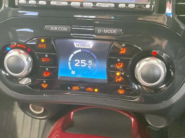 ジューク １５ＲＸ　バックカメラ　禁煙車　ビルトインＥＴＣ　オートライト　オートエアコン　ＣＤ　地デジ　キーレス　盗難防止装置　トラクションコントロール（6枚目）