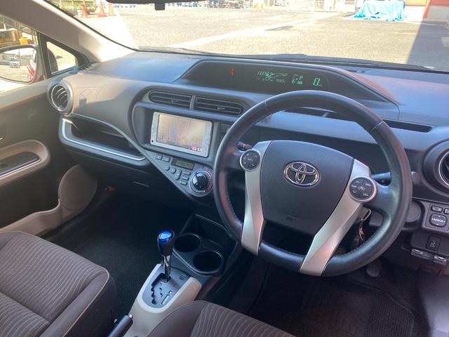 アクア Ｇ　禁煙車　ナビ　バックカメラ　ＴＶ　Ｂｌｕｅｔｏｏｔｈ　キーレス　ＥＴＣ　トヨタディーラー整備歴（5枚目）