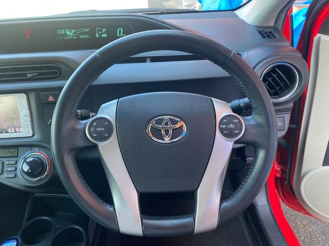 アクア Ｇ　禁煙車　ナビ　バックカメラ　ＴＶ　Ｂｌｕｅｔｏｏｔｈ　キーレス　ＥＴＣ　トヨタディーラー整備歴（9枚目）
