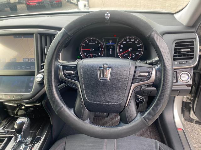 クラウン アスリートS-T 禁煙車 TV バックカメラ Bluetooth 前後ドラレコ コーナーセンサー スマートキー2個 ローダウン 純正アルミ有り(9枚目)