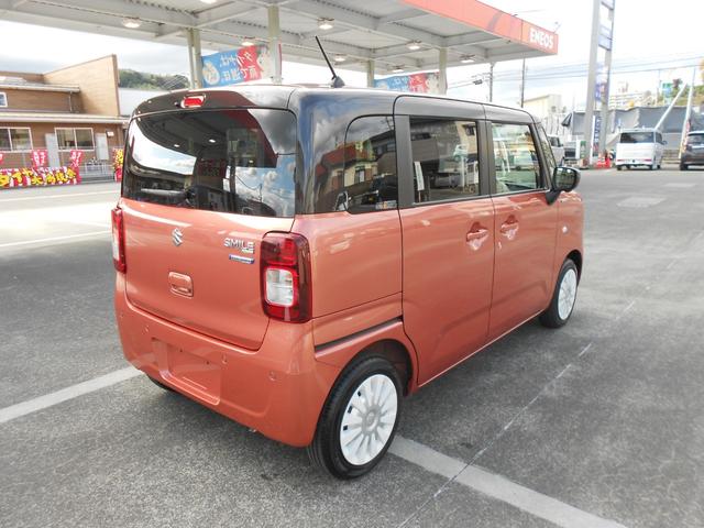 ワゴンＲスマイル ハイブリッドＳ　デュアルカメラブレーキサポート／走行３３３０キロ／純正９インチナビ・フルセグＴＶ／全方位モニター／プッシュスタート／両側電動スライドドア／ＬＥＤライト／シートヒーター／ヘッドアップディスプレイ／禁煙車（5枚目）