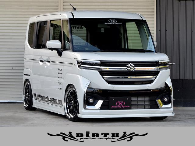 スペーシアカスタム 　バタフライシステムエアロパーツ・ファイナルコネクション新品車高調・ＷＯＲＫ　エモーション１６インチ新品アルミホイール・新品ルッチーニタイヤ（2枚目）