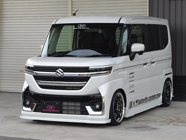 スペーシアカスタム 　バタフライシステムエアロパーツ・ファイナルコネクション新品車高調・ＷＯＲＫ　エモーション１６インチ新品アルミホイール・新品ルッチーニタイヤ（5枚目）