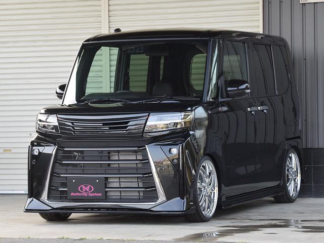 タント カスタムＲＳ　新品バタフライシステムエアロパーツ　新品ＷＯＲＫ１７インチホイール　新品ＬＵＣＣＩＮＩ１７インチタイヤ　新品ブリッツ車高調　純正９インチディスプレィオーディオ　両側電動スライドドア　純正部品有り（2枚目）