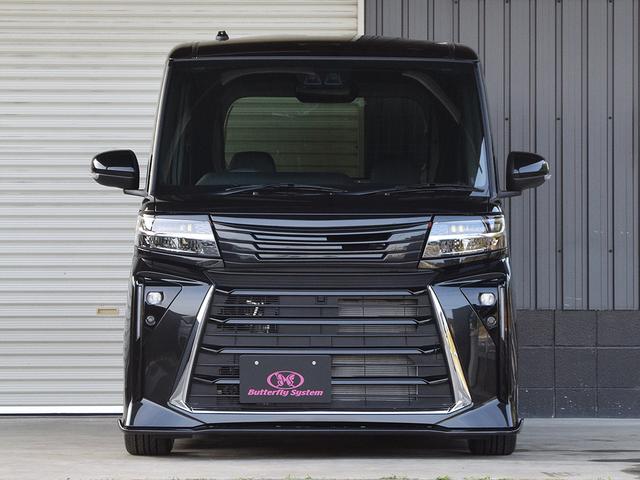 タント カスタムＲＳ　新品バタフライシステムエアロパーツ　新品ＷＯＲＫ１７インチホイール　新品ＬＵＣＣＩＮＩ１７インチタイヤ　新品ブリッツ車高調　純正９インチディスプレィオーディオ　両側電動スライドドア　純正部品有り（3枚目）
