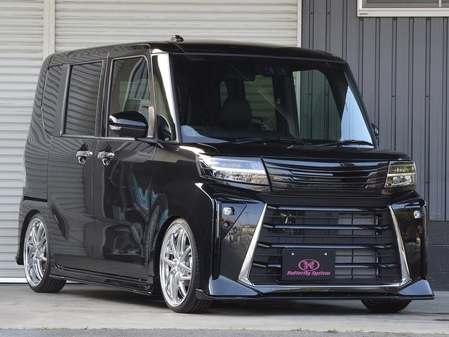 タント カスタムＲＳ　新品バタフライシステムエアロパーツ　新品ＷＯＲＫ１７インチホイール　新品ＬＵＣＣＩＮＩ１７インチタイヤ　新品ブリッツ車高調　純正９インチディスプレィオーディオ　両側電動スライドドア　純正部品有り（4枚目）