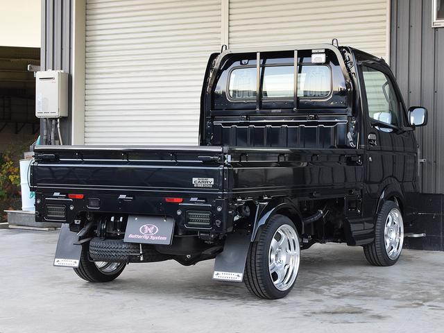 キャリイトラック ＫＣエアコン・パワステ　４ＷＤ　ＭＴ　バタフライシステムエアロ　ワーク１５インチアルミ　ハンコック１５インチタイヤ　ＬＥＤヘッドライト　キーレス　ＩＮＴＥＣ　ＬＥＤテール　クラッチオシートカバー（16枚目）