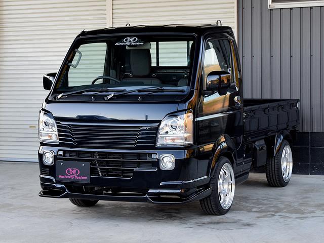 キャリイトラック ＫＣエアコン・パワステ　４ＷＤ　ＭＴ　バタフライシステムエアロ　ワーク１５インチアルミ　ハンコック１５インチタイヤ　ＬＥＤヘッドライト　キーレス　ＩＮＴＥＣ　ＬＥＤテール　クラッチオシートカバー（33枚目）