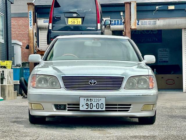 セルシオ Ｂ仕様　ｅＲバージョン　車高調・サンルーフ・革シート・マルチ・シートヒーター・パワーシート・オートライト・ウッドコンビハンドル（2枚目）