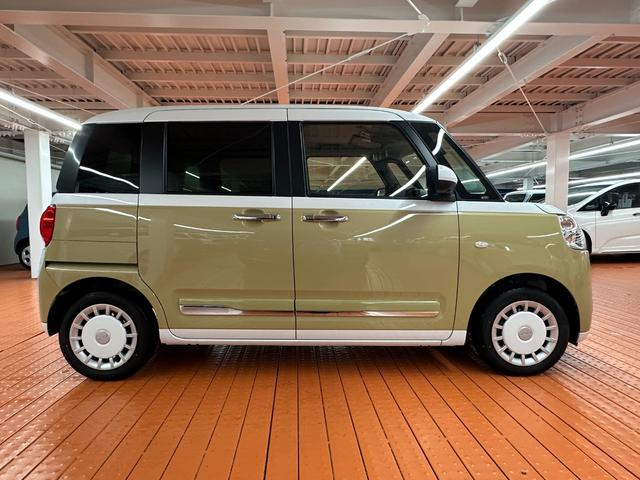 ムーヴキャンバス ストライプスＧ　届出済未使用車　ブレーキサポート　ソナー　アイドリングストップ　両側電動スライドドア　スマートキー　プッシュスタート　Ｗシートヒーター　ＬＥＤヘッドライト　オートライト　オートエアコン（6枚目）