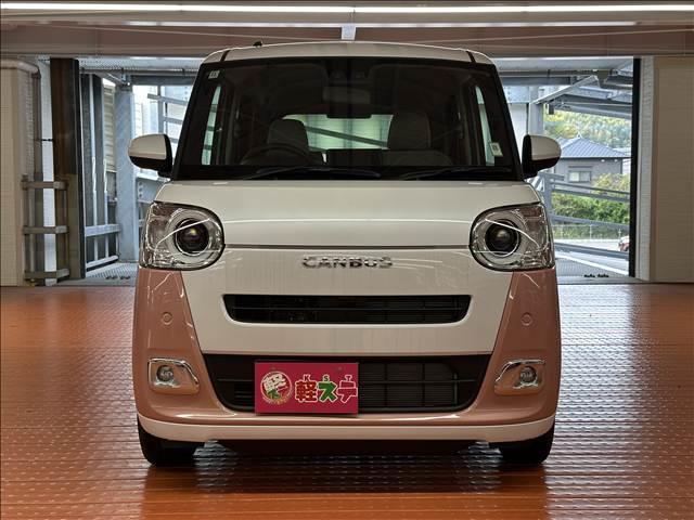 ムーヴキャンバス ストライプスＧ　届出済未使用車　ブレーキサポート　ソナー　アイドリングストップ　両側電動スライドドア　スマートキー　プッシュスタート　Ｗシートヒーター　ＬＥＤヘッドライト　オートライト　オートエアコン（4枚目）