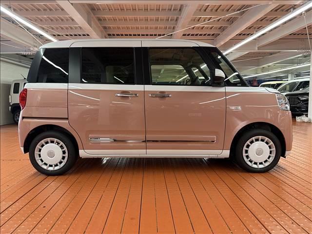 ムーヴキャンバス ストライプスＧ　届出済未使用車　ブレーキサポート　ソナー　アイドリングストップ　両側電動スライドドア　スマートキー　プッシュスタート　Ｗシートヒーター　ＬＥＤヘッドライト　オートライト　オートエアコン（8枚目）