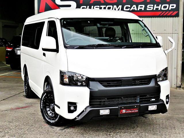 ハイエースワゴン ＧＬ　４ＷＤ／ブラックＥＤ／ＰＶＭ／ＢＩＧ－Ｘ／１１インチ／後席モニター／シートカバー／フルセグナビ／デジタルミラー／全周囲カメラ／ＴＳＳ／ＬＥＤヘッド＆フォグ／１６インチＡＷ／オープンカントリー／未登録車（15枚目）
