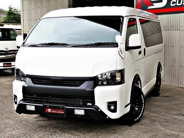 ハイエースワゴン ＧＬ　４ＷＤ／ブラックＥＤ／ＰＶＭ／ＢＩＧ－Ｘ／１１インチ／後席モニター／シートカバー／フルセグナビ／デジタルミラー／全周囲カメラ／ＴＳＳ／ＬＥＤヘッド＆フォグ／１６インチＡＷ／オープンカントリー／未登録車（16枚目）