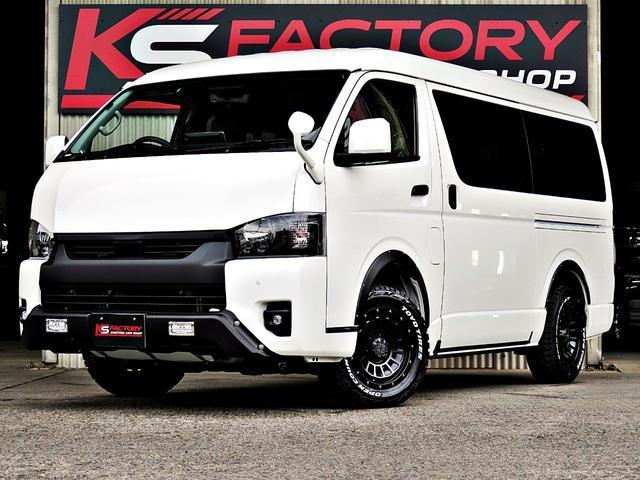 ハイエースワゴン ＧＬ　４ＷＤ／ブラックＥＤ／ＰＶＭ／ＢＩＧ－Ｘ／１１インチ／後席モニター／シートカバー／フルセグナビ／デジタルミラー／全周囲カメラ／ＴＳＳ／ＬＥＤヘッド＆フォグ／１６インチＡＷ／オープンカントリー／未登録車（52枚目）