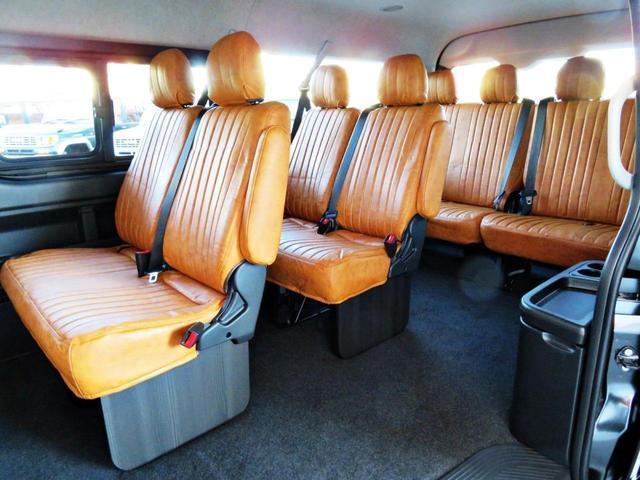ハイエースワゴン ＧＬ　新車未登録／４ＷＤ／フルセグナビ／後席モニター／キャメルシート／マホガニーコンビハンドル／インパネ／デジタルミラー／全周囲カメラ／ＴＳＳ／シートカバー／ＬＥＤヘッド＆フォグ／１７インチホイール／ＥＴＣ（8枚目）