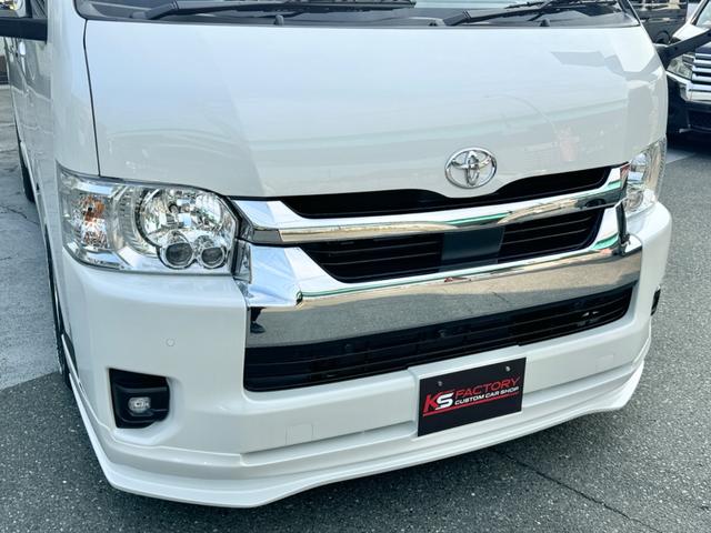 ハイエースワゴン ＧＬ　新車／ローダウン／４１５コブラフロントスポイラー／ＬＥＤテールランプ／ＥＳＳＥＸ／１７ＡＷ／ＵＩビークル／シートカバー／フリップダウンモニター／７インチナビ／ＥＴＣ／ハイエースカスタム（35枚目）