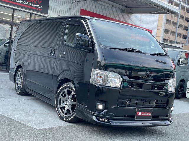 ハイエースバン スーパーＧＬ　ダークプライムＩＩ　ディーゼル車／ＡＬＰＩＮＥ／ＢＩＧＸナビ／モデリスタフルエアロ／ブラックカスタム／パワースライド／ヴァレンティテール／カミュラ１７ＡＷ／ファルケンタイヤ／ローダウン／ＥＴＣ／ハイエースカスタム（8枚目）
