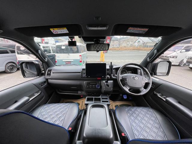ハイエースバン スーパーＧＬ　ダークプライムＩＩ　ディーゼル車／ＡＬＰＩＮＥ／ＢＩＧＸナビ／モデリスタフルエアロ／ブラックカスタム／パワースライド／ヴァレンティテール／カミュラ１７ＡＷ／ファルケンタイヤ／ローダウン／ＥＴＣ／ハイエースカスタム（11枚目）