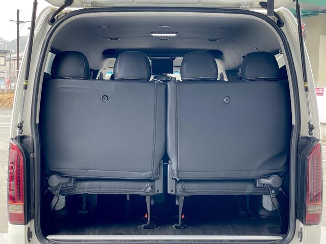 ハイエースワゴン ＧＬ　ＦＬＥＸ内装ＶＥＲ２／３人掛けベンチシート／フルフラットベッド／後席モニター／ナビ／ＥＴＣ／１７ＡＷ／バルベログランデ／フロントスポイラー／ローダウン／サブモニター／バッドフェイスボンネット（55枚目）