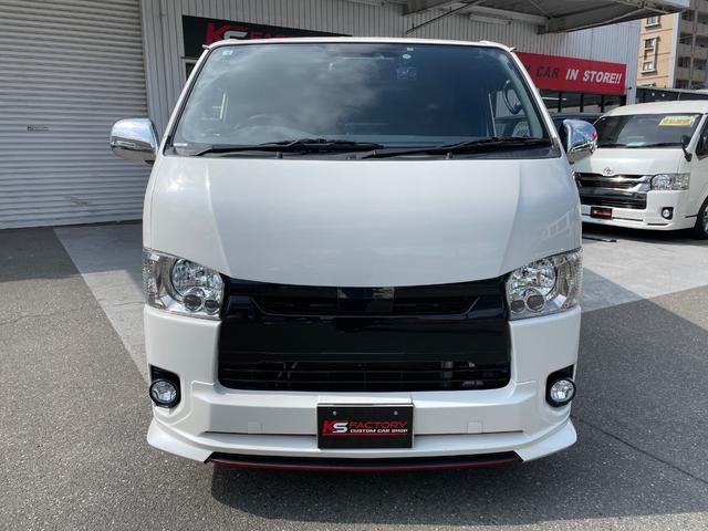 ハイエースバン スーパーＧＬ　ダークプライムＩＩ　ディーゼル車／ＷＡＬＤフルエアロ／両側パワースライド／小窓付ガラス／ゼロブレイク２０ＡＷ／ローダウン／リアウイング／ケンウッドナビ／ＥＴＣ／ドライブレコーダー／レーダー／バッドフェイスボンネットカバー（16枚目）