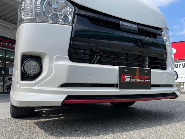 ハイエースバン スーパーＧＬ　ダークプライムＩＩ　ディーゼル車／ＷＡＬＤフルエアロ／両側パワースライド／小窓付ガラス／ゼロブレイク２０ＡＷ／ローダウン／リアウイング／ケンウッドナビ／ＥＴＣ／ドライブレコーダー／レーダー／バッドフェイスボンネットカバー（25枚目）
