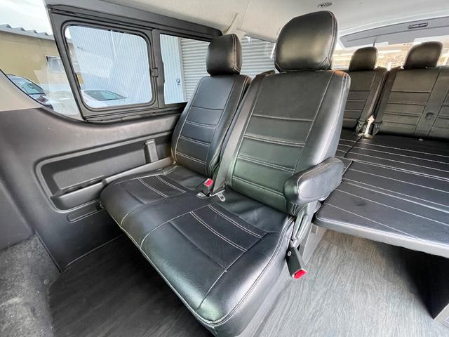 ハイエースワゴン GL ワンオーナー/FLEX内装VER1/ALPINE12.8インチモニター/ローダウン/オーバーフェンダー/フロントスポイラー/17AW/ヴァレンティLEDテールランプ/リアスポイラー/フラットベッド(4枚目)