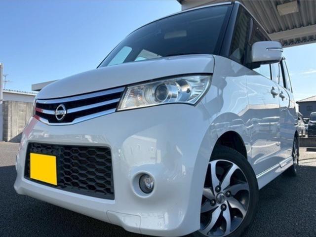 ルークス ハイウェイスター SDナビ DVD 電動スライドドア スマートキー 純正アルミ プッシュスタート フルオートエアコン ドライブレコーダー タイミングチェーン式エンジン(2枚目)