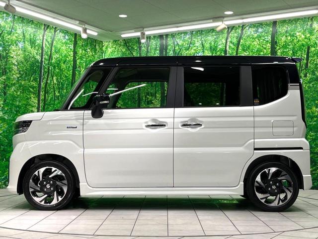 スペーシアカスタム ハイブリッドXS 新型 届出済未使用車 両側電動 衝突軽減 レーダークルーズ LEDヘッド 前席ヒートシーター ステアリングヒーター 電子パーキング オートホールド オートエアコン スマートキー 純正15インチアルミ(23枚目)