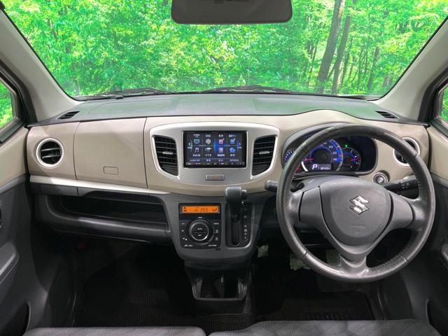 ワゴンR FXリミテッド SDナビ ETC スマートキー オートエアコン 純正14インチアルミホイール アイドリングストップ 電動格納ミラー(2枚目)