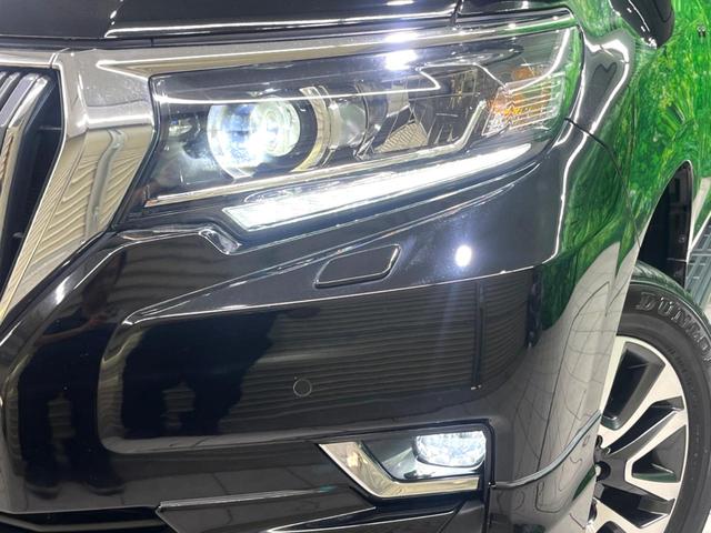 ランドクルーザープラド ＴＸ　Ｌパッケージ　モデリスタエアロ　サンルーフ　純正９インチナビ　４ＷＤ　バックカメラ　ルーフレール　黒革シート　シートベンチレーション　衝突軽減　ドラレコ　ＥＴＣ　レーダークルーズ　前席シートエアコン　ＬＥＤヘッド（13枚目）