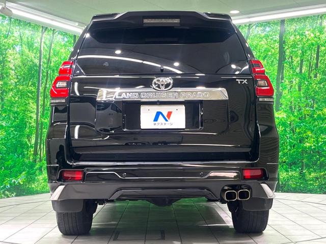 ランドクルーザープラド ＴＸ　Ｌパッケージ　モデリスタエアロ　サンルーフ　純正９インチナビ　４ＷＤ　バックカメラ　ルーフレール　黒革シート　シートベンチレーション　衝突軽減　ドラレコ　ＥＴＣ　レーダークルーズ　前席シートエアコン　ＬＥＤヘッド（16枚目）