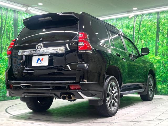 ランドクルーザープラド ＴＸ　Ｌパッケージ　モデリスタエアロ　サンルーフ　純正９インチナビ　４ＷＤ　バックカメラ　ルーフレール　黒革シート　シートベンチレーション　衝突軽減　ドラレコ　ＥＴＣ　レーダークルーズ　前席シートエアコン　ＬＥＤヘッド（18枚目）