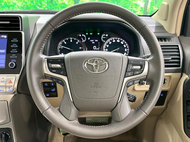 ランドクルーザープラド TX Lパッケージ マットブラックエディション ディーゼル サンルーフ メーカー9インチナビ 全周囲カメラ 7人 ベージュ革シート BSM ブラックルーフレール シートベンチレーション パワーシート レーダークルーズ ETC スマートキー(12枚目)