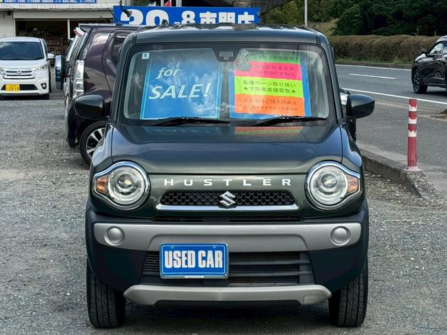 ハスラー Ｇ　衝突被害軽減ブレーキ　社外メモリーナビ　ＴＶ　ＤＶＤ再生　ＥＴＣ　ドラレコ　シートヒーター　ベンチシート　アイドリングストップ　スマートキー　プッシュスタート　ドアバイザー　横滑り防止機能　禁煙車（2枚目）