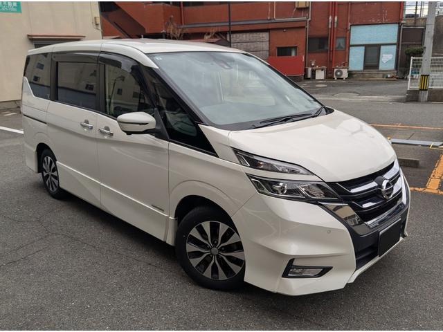 セレナ ハイウェイスター　ＶセレクションＩＩ　フルセグナビ　ＴＶ　Ｂｌｕｅｔｏｏｔｈ　Ｂカメラ　ワイドモニター　後席フラップモニター　両側Ｐスラ　Ｐアシスト　Ａビュー　Ｓハイブリッド　アイドルストップ　ＥＴＣ　前後ドラレコ　デジタルミラー　禁煙（2枚目）