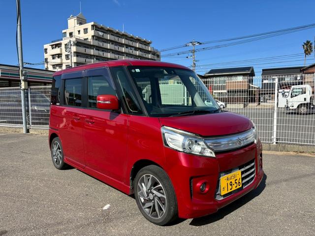 スペーシアカスタム ＴＳ　ＥＴＣ　バックカメラ　両側電動スライドドア　ナビ　ＴＶ　衝突被害軽減システム　オートライト　ＨＩＤ　スマートキー　アイドリングストップ　電動格納ミラー　ベンチシート　ＣＶＴ　盗難防止システム　ＡＢＳ（12枚目）