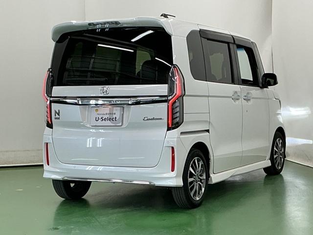 N-BOXカスタム L ドラレコ ナビ Rカメラ ブルートゥース 両席エアバック Bモニタ ブレーキサポート セキュリティー LEDランプ キーレスエントリー 記録簿 SRS 横滑り防止機能 片側電動両側スライドドア PW(8枚目)