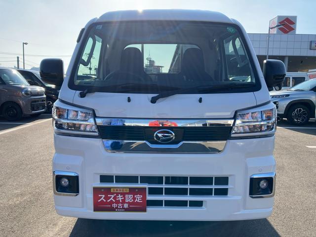 ハイゼットトラック ジャンボエクストラ　キーレスプッシュスタート　４ＷＤ　ＣＤ　オートライト　プッシュスタート　エアコン　衝突被害軽減システム　アイドリングストップ　横滑り防止機能　４ＷＤ　リモコンキー　フォグランプ　ＬＥＤヘッドライト　ＣＤプレーヤー　ドアバイザー（5枚目）