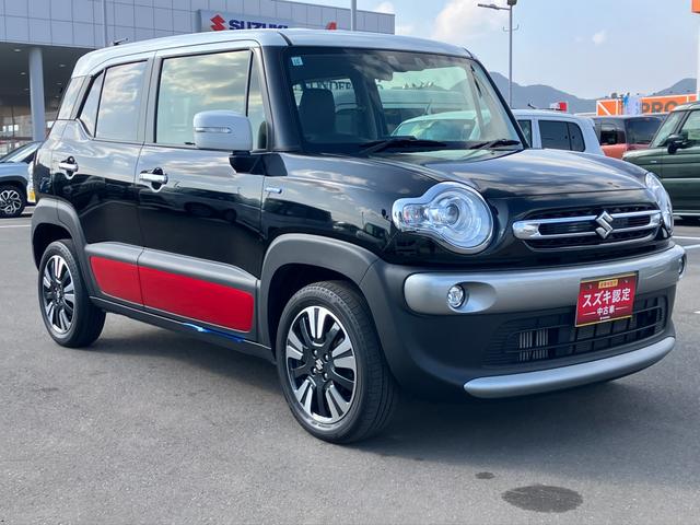 クロスビー ＨＹＢＲＩＤ　ＭＺ　３型　ＬＥＤヘッドランプ　オートライト　オートライト　プッシュスタート　シートヒーター　オートエアコン　スズキセーフティーサポート　衝突被害軽減システム　アイドリングストップ　横滑り防止機能　衝突安全ボディ　盗難防止システム（3枚目）