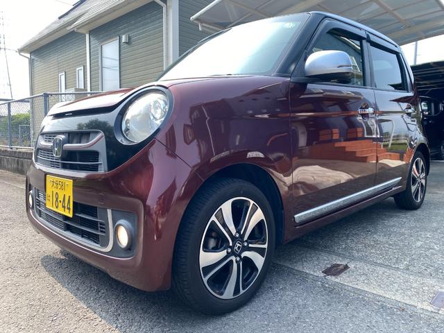 Ｎ－ＯＮＥ プレミアム　ツアラー・Ｌパッケージ　ターボエンジン・パドルシフト・ワインレッド×シルバー２トーンカラー・バックカメラ・ＥＴＣ・ＶＳＡ横滑り防止装置・タイミングチェーン・プッシュスタート・スマートキー・クルーズコントロール・（3枚目）