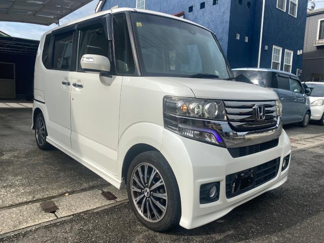Ｎ－ＢＯＸカスタム Ｇ・ターボＡパッケージ　ターボエンジン・パドルシフト・両側パワースライドドア・Ｂｌｕｅｔｏｏｔｈオーディオでカーナビ・ワンセグテレビ・ステアリングリモコン・プッシュスタート・スマートキー・ＶＳＡ横滑り防止装置・ＥＴＣ（3枚目）