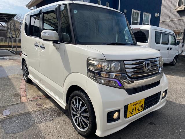 Ｎ－ＢＯＸカスタム Ｇ・ターボパッケージ　ターボエンジン・パドルシフト・クルーズコントロール・左右両側パワースライドドア・リア席モニター・カーナビ・バックカメラ・プッシュスタート・スマートキー・フロントフォグライト・ＥＴＣ（3枚目）